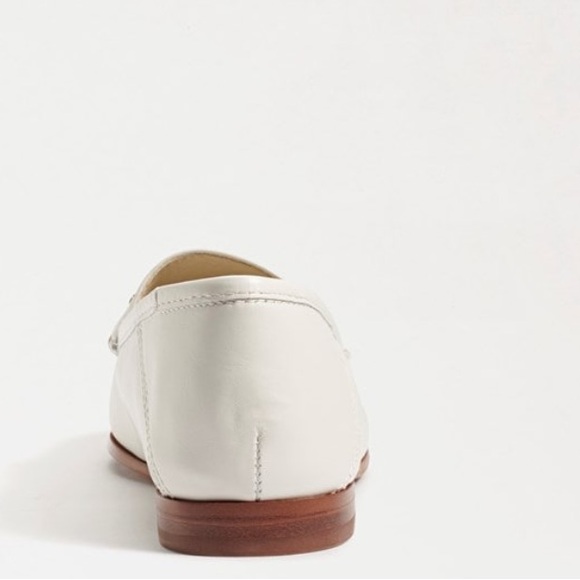 Sam Edelman Lior Loafers in White Leather with Gold-tone Hardware Size 7 - Picture 2 of 11